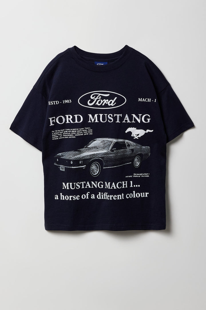 T-shirt avec motif brodé Ford Mustang pour enfant