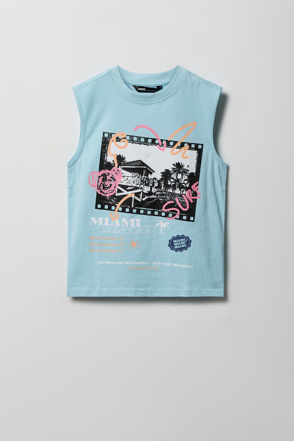 Boys City Graphic Tank - Light Blue