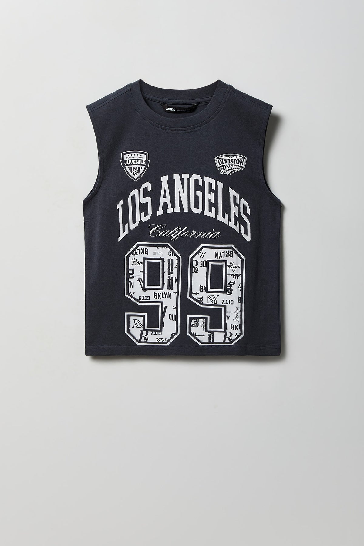 Boys City Graphic Tank - Charcoal