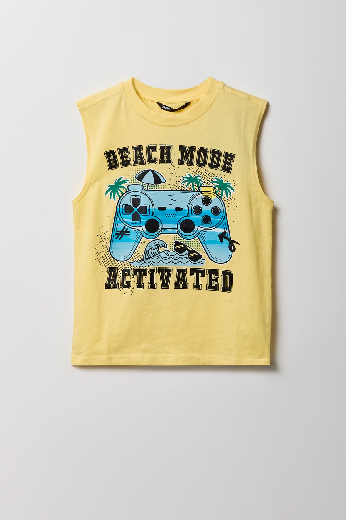 Boys Beach Mode Graphic Tank - Yellow