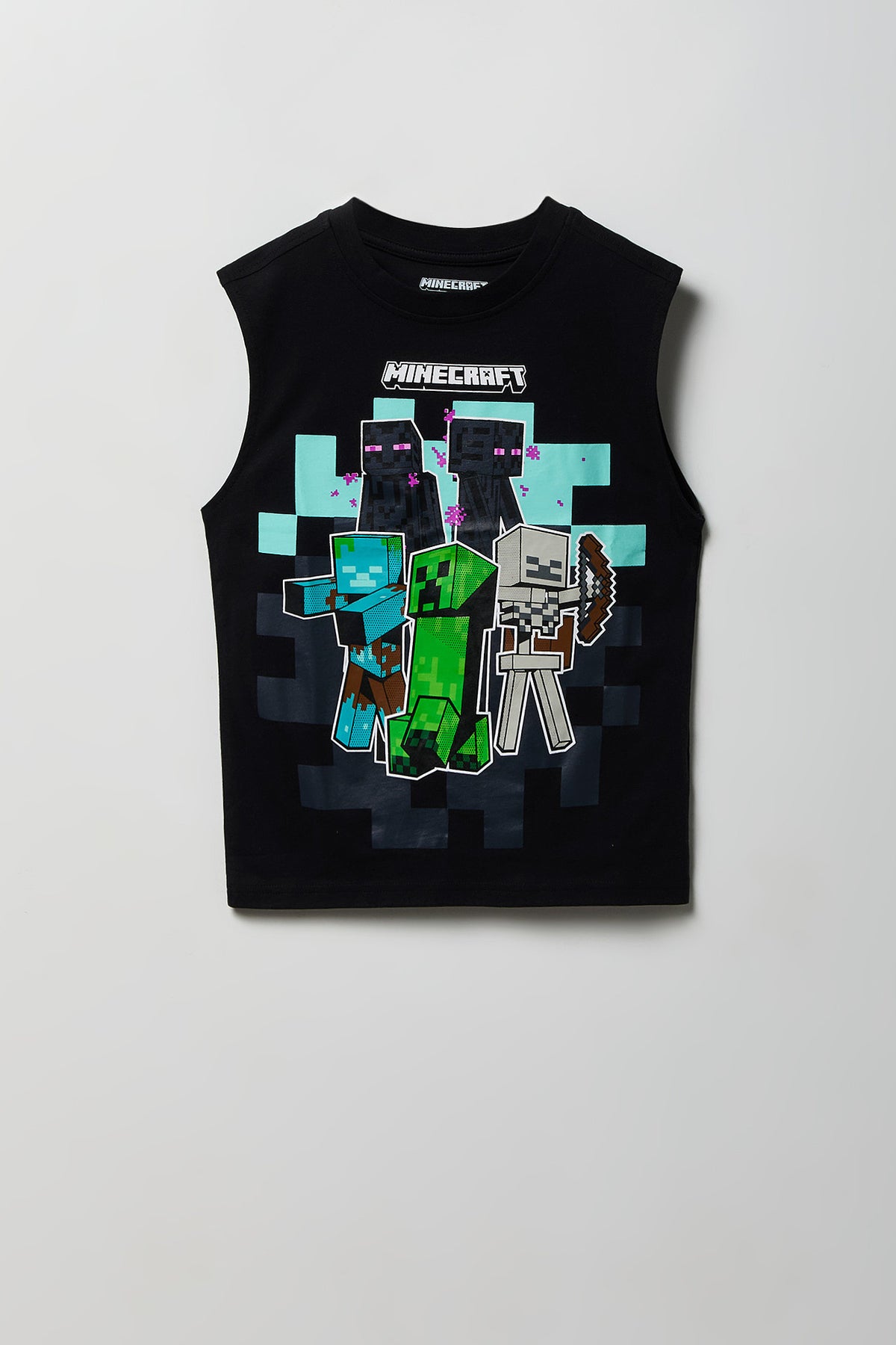 Kids Minecraft Graphic Tank - Black