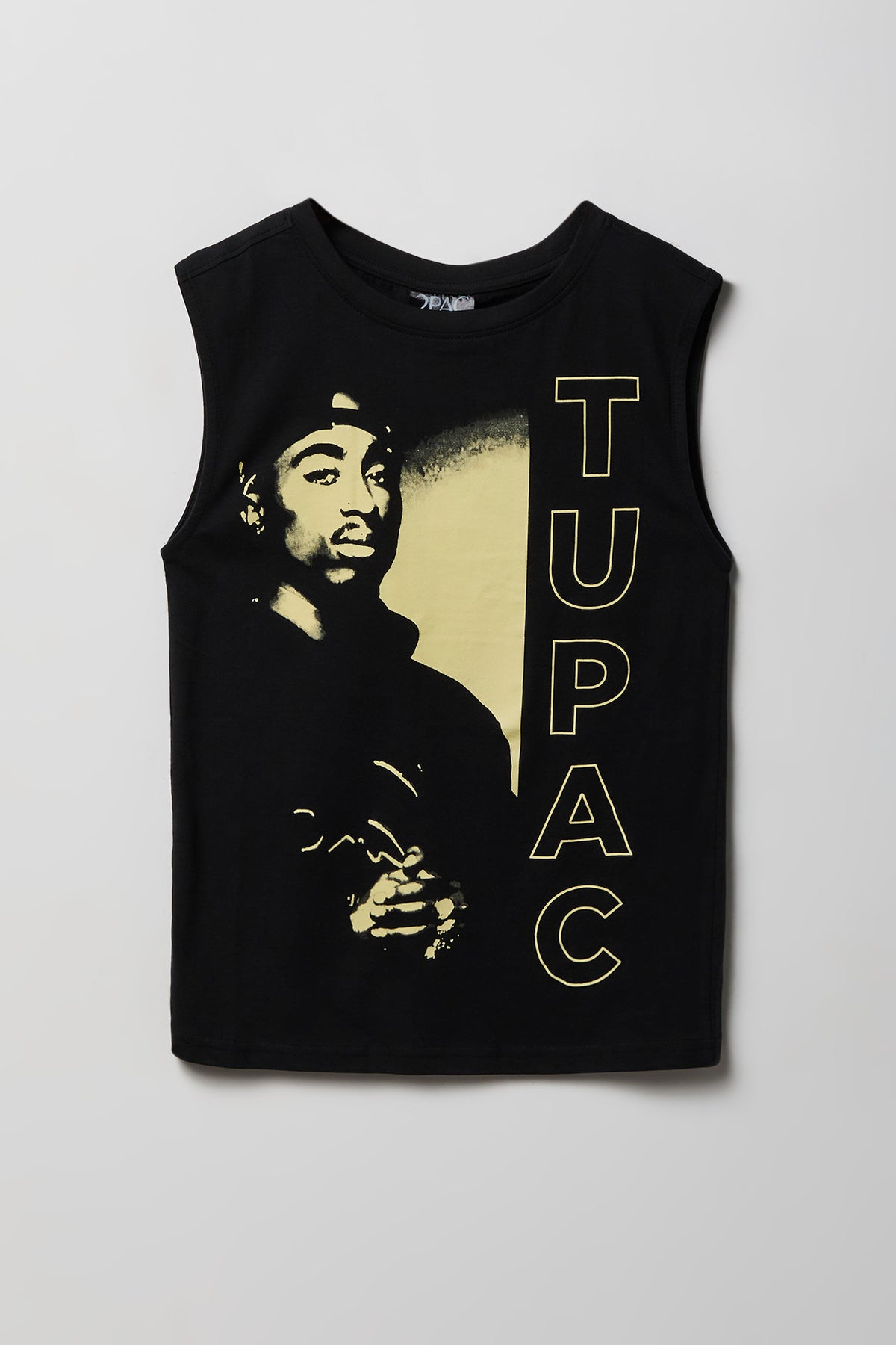 Boys Tupac Graphic Tank - Black