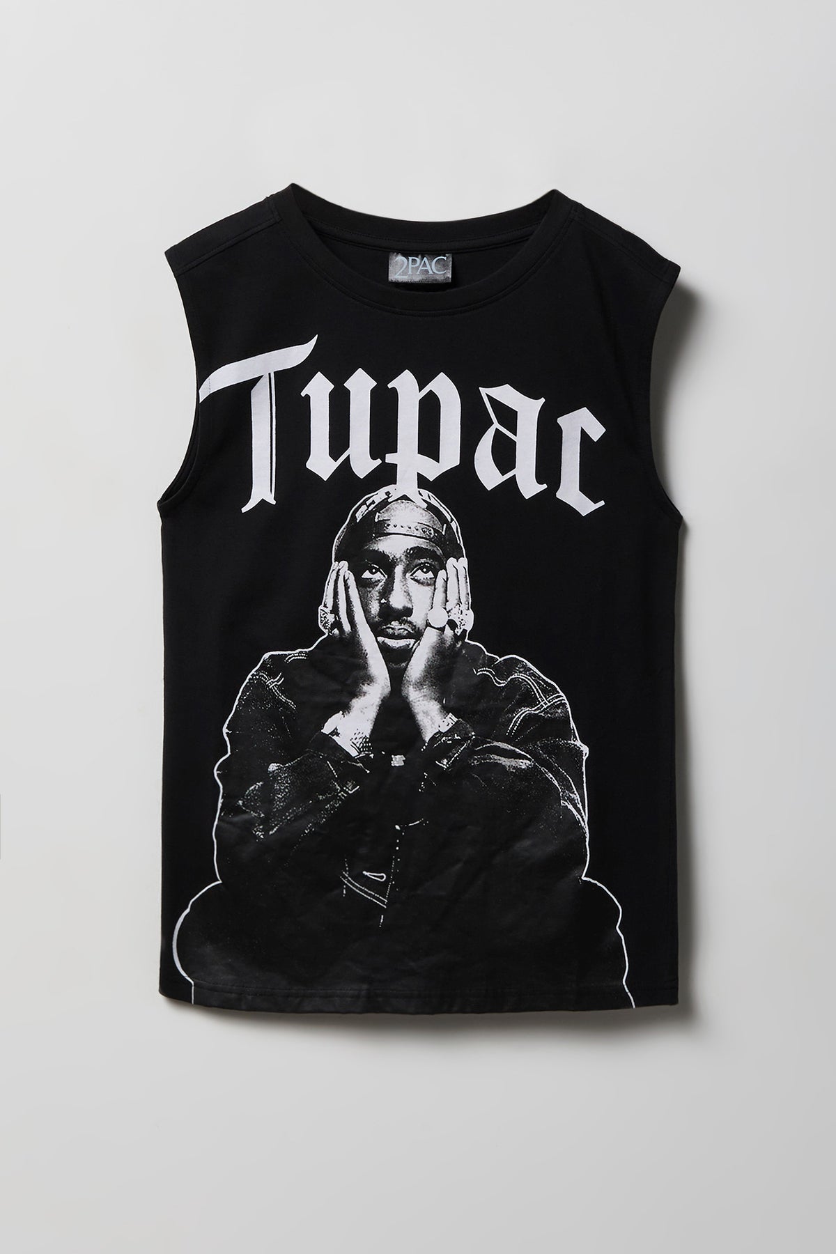 Boys Tupac Graphic Tank - Solid Black