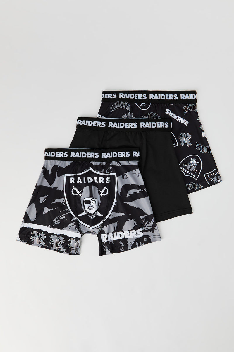Caleçon à imprimé Las Vegas Raiders pour garçon (Paquet de 3)