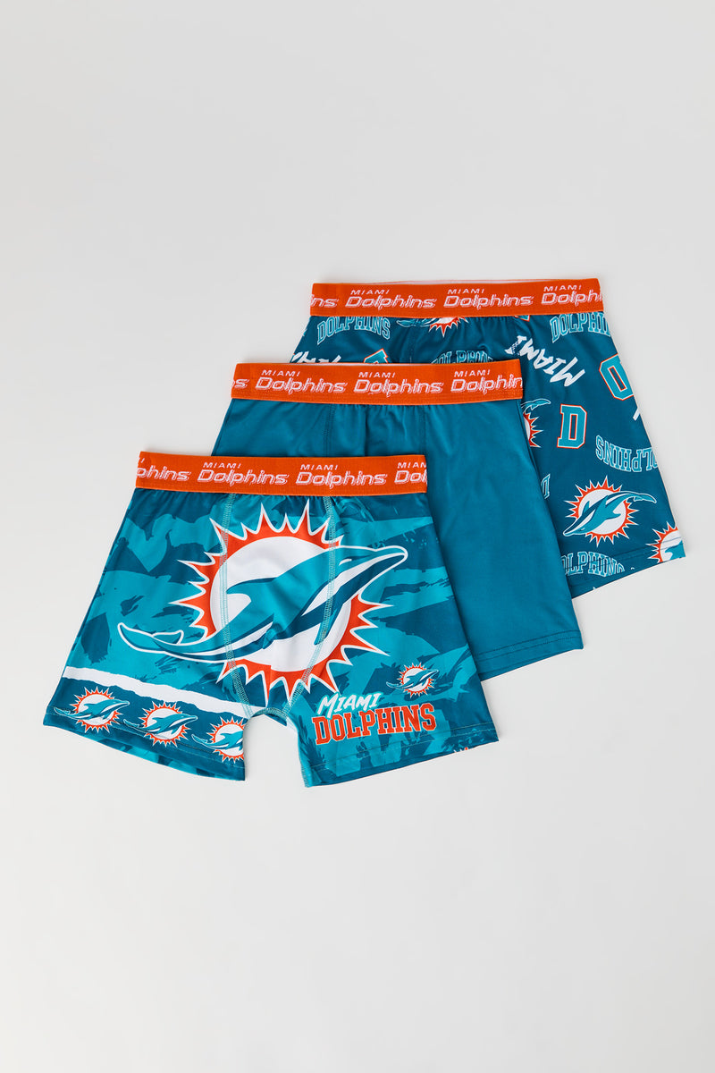 Caleçon à imprimé Miami Dolphins pour garçon (Paquet de 3)