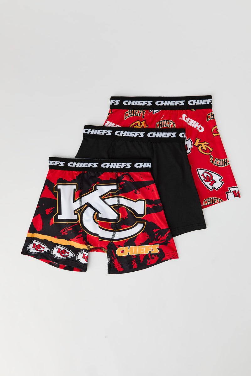 Caleçon à imprimé Kansas City Chiefs pour garçon (Paquet de 3)