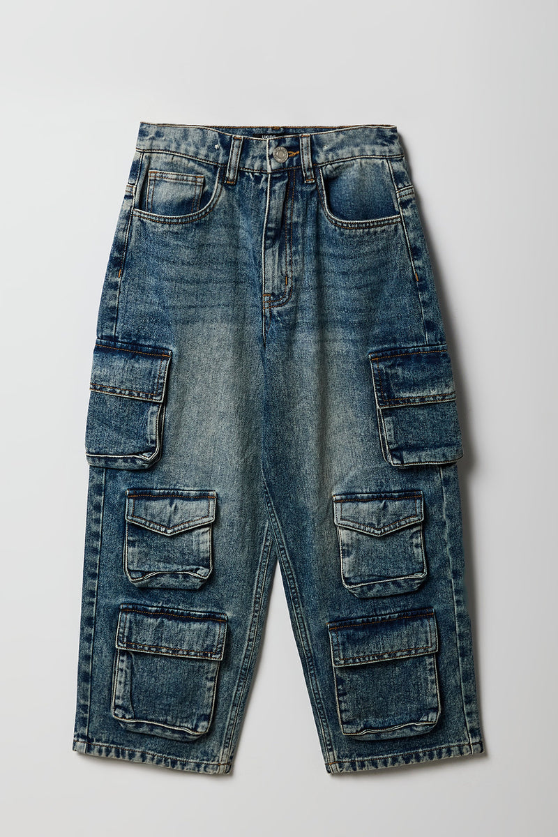 Boys 6-Pocket Baggy Cargo Jean