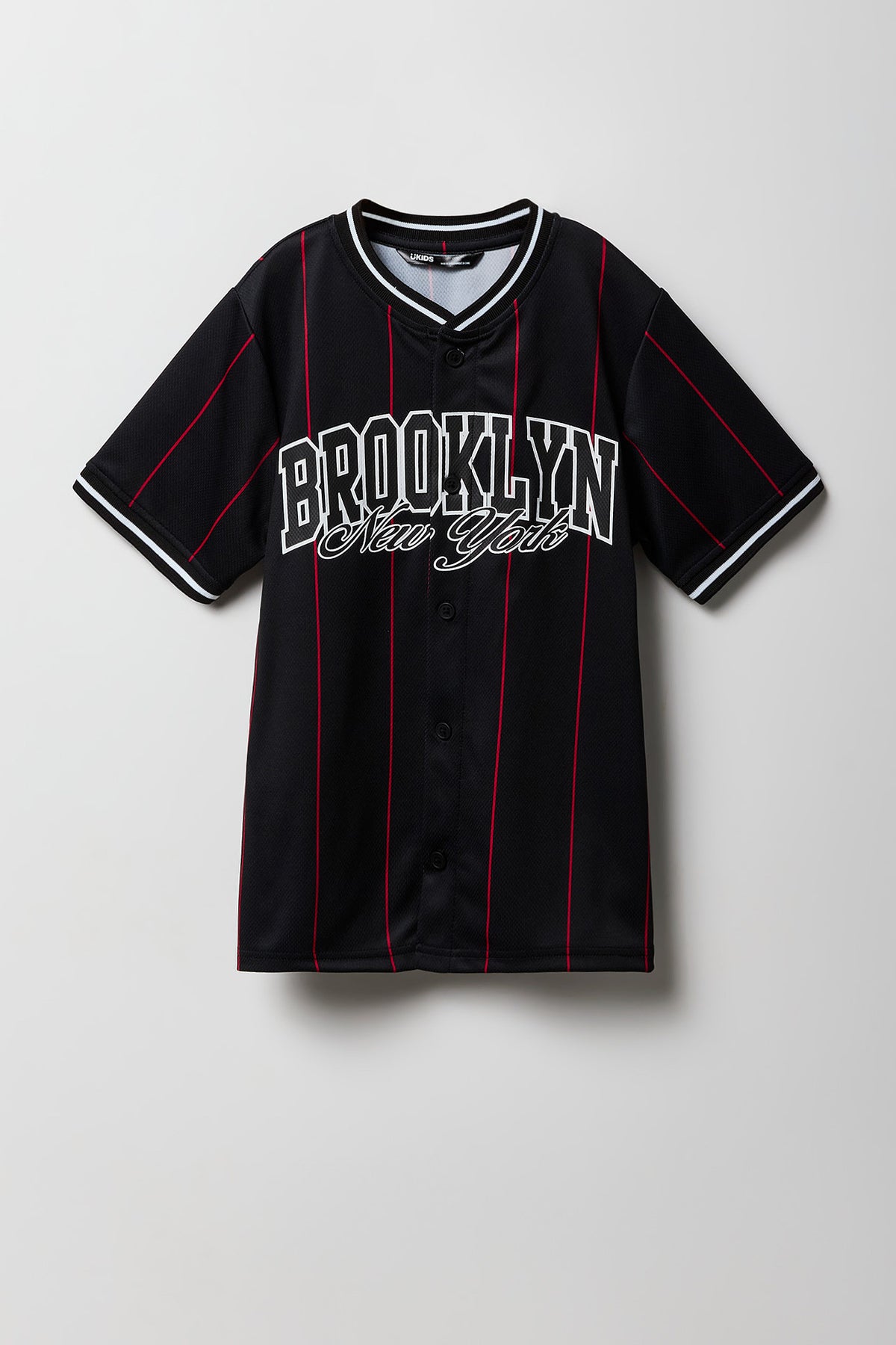 Boys Mesh Graphic Baseball Jersey - Black