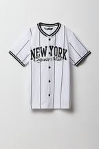 Boys Mesh Graphic Baseball Jersey