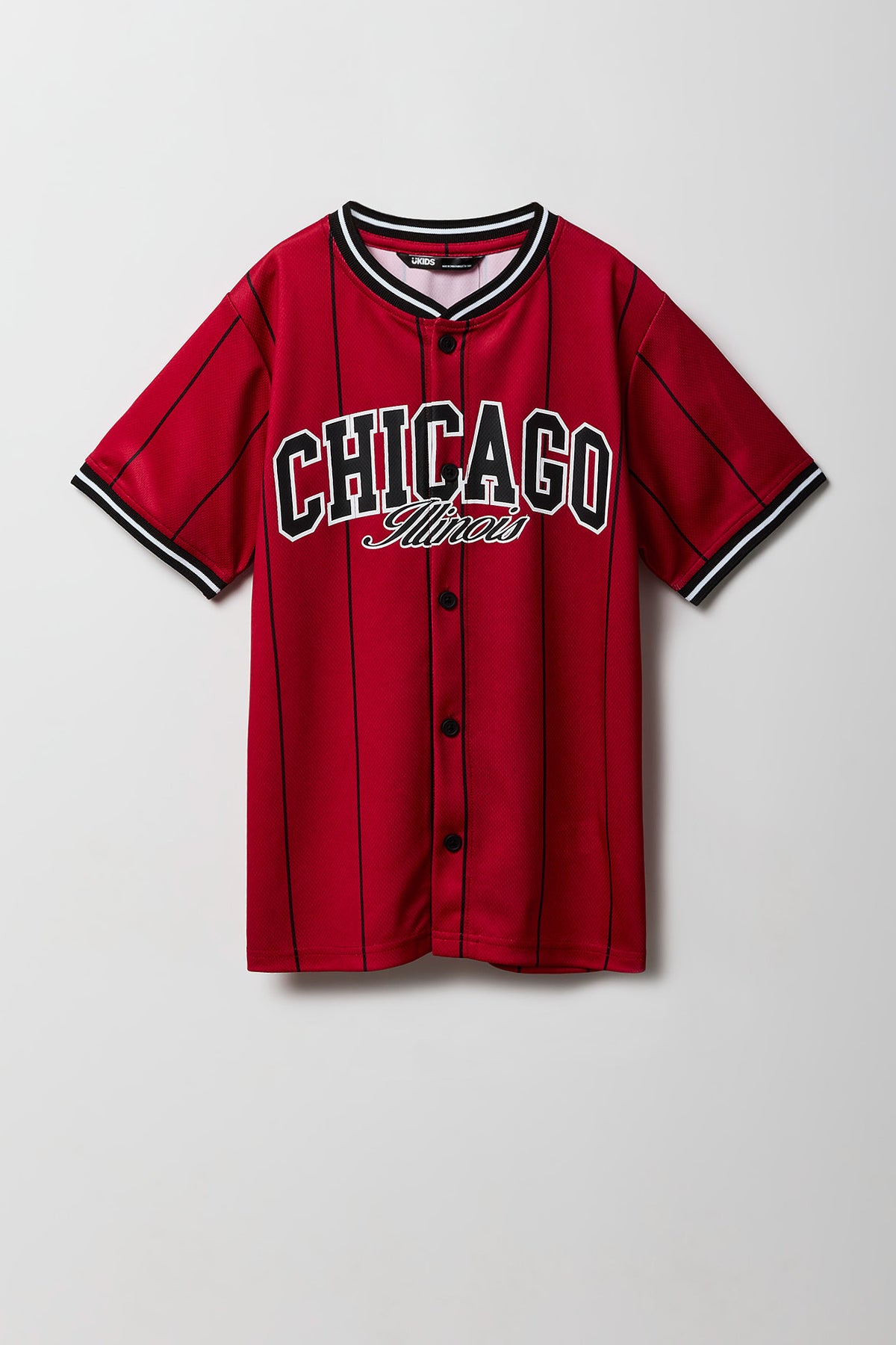 Boys Mesh Graphic Baseball Jersey - Red