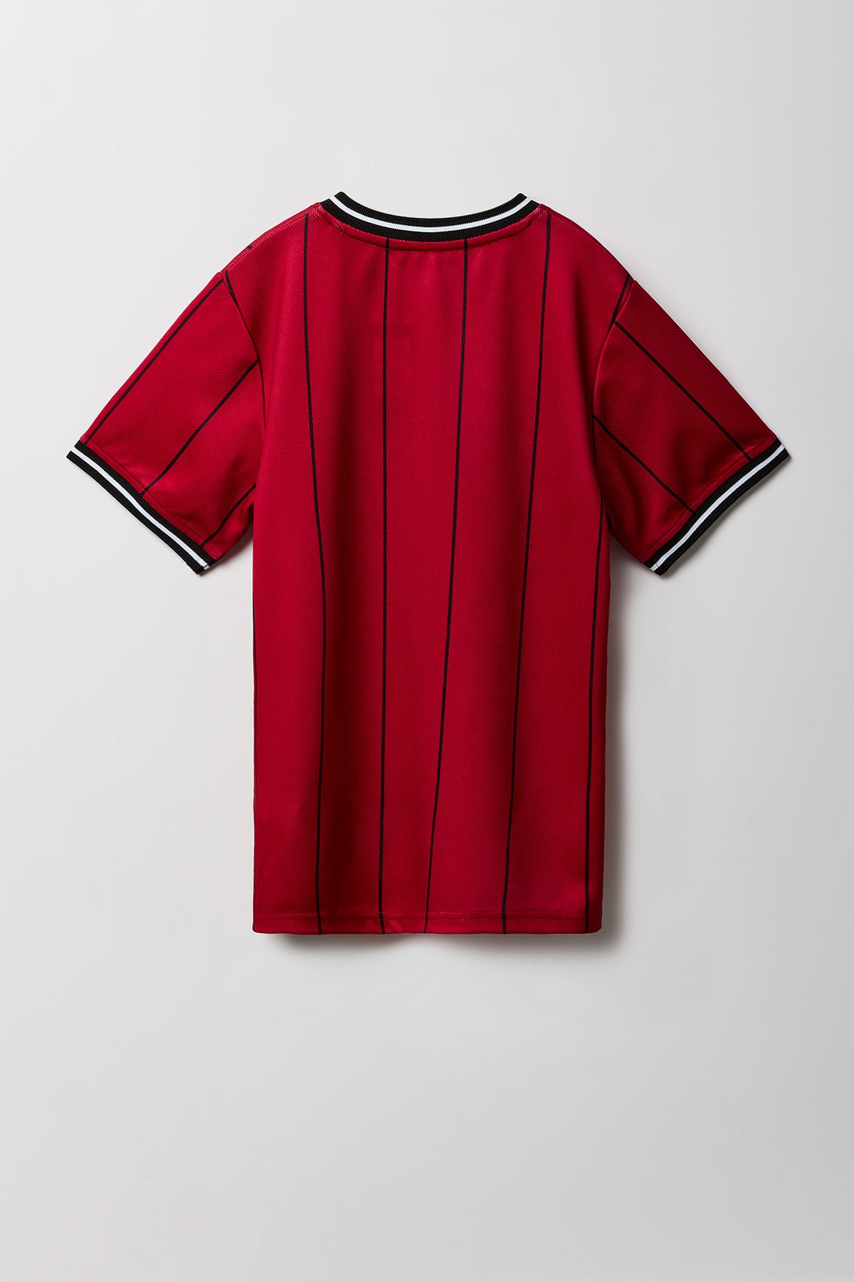 Alt View 2. Boys Mesh Graphic Baseball Jersey - Red
