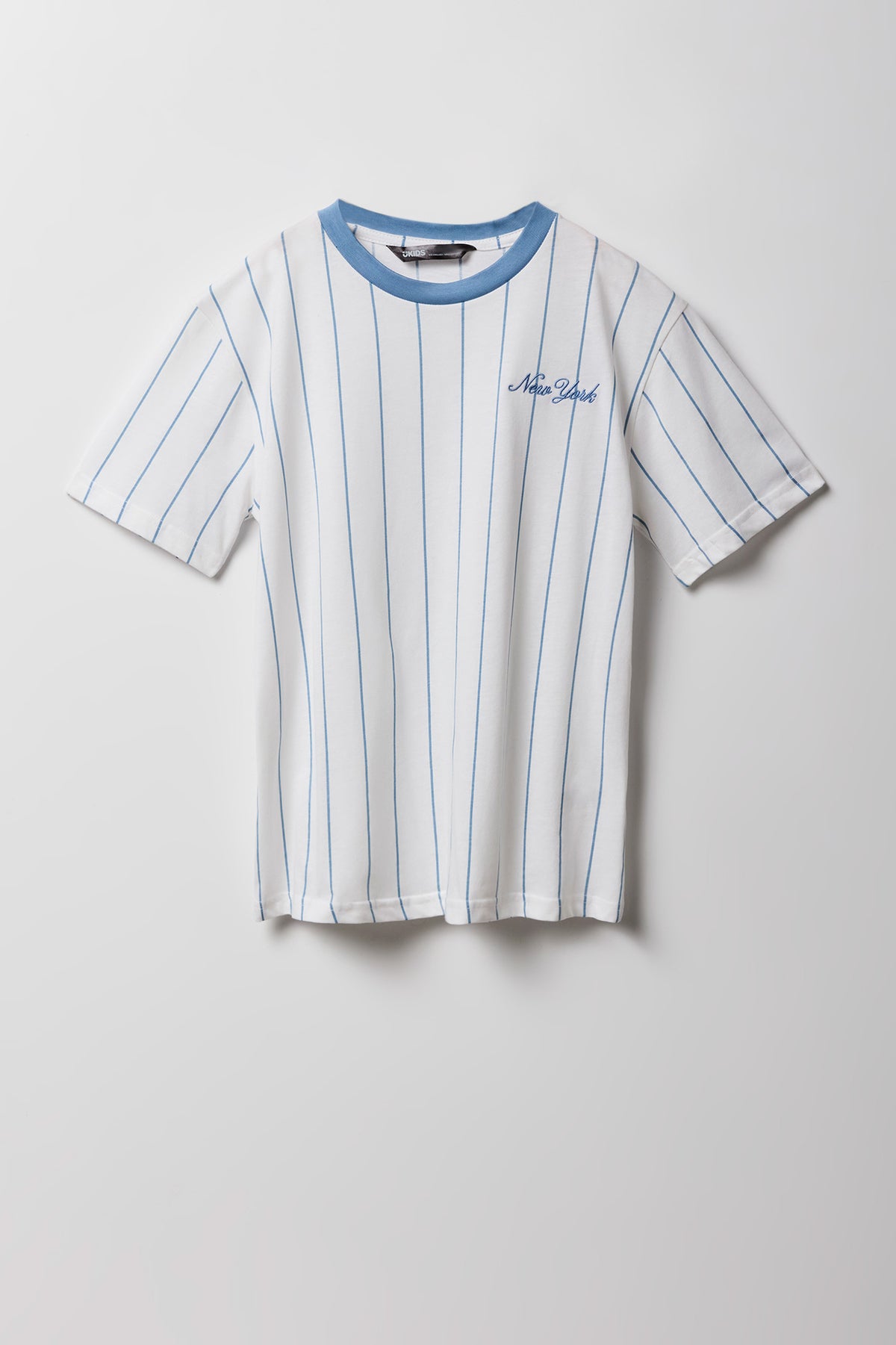 Kids NY Embroidered Striped T-Shirt - Off White