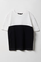 T-shirt texturé avec blocs de couleurs pour garçon