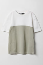T-shirt texturé avec blocs de couleurs pour garçon