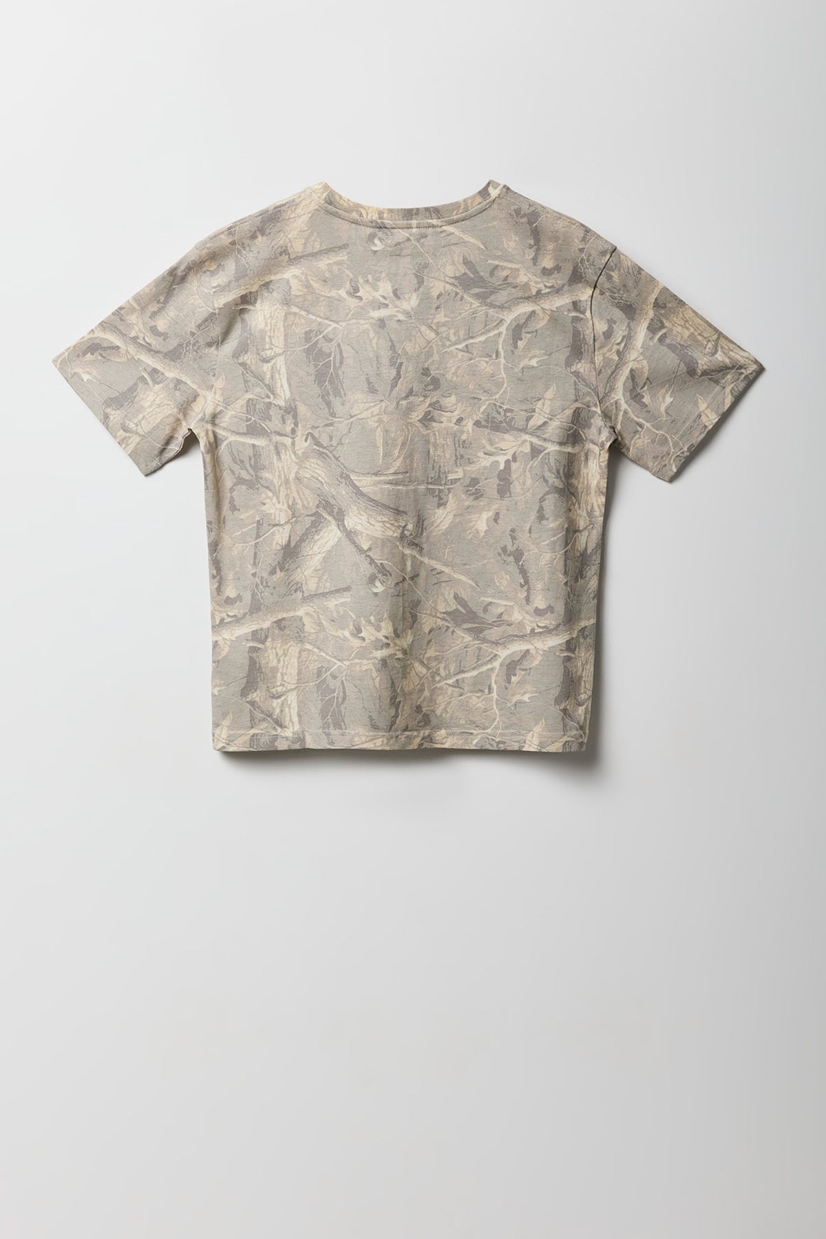 Alt View 2. Boys Camo Crewneck T-Shirt - Beige