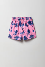Short de bain à imprimé tropical pour garçons