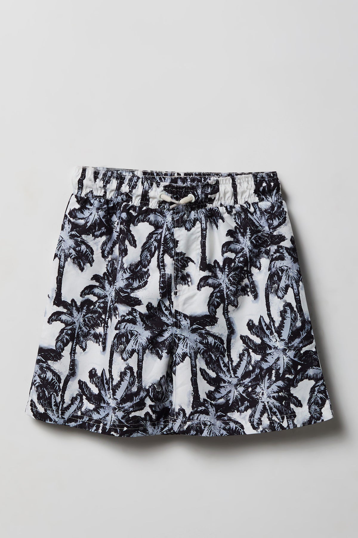 Boys Printed Swim Short - Black