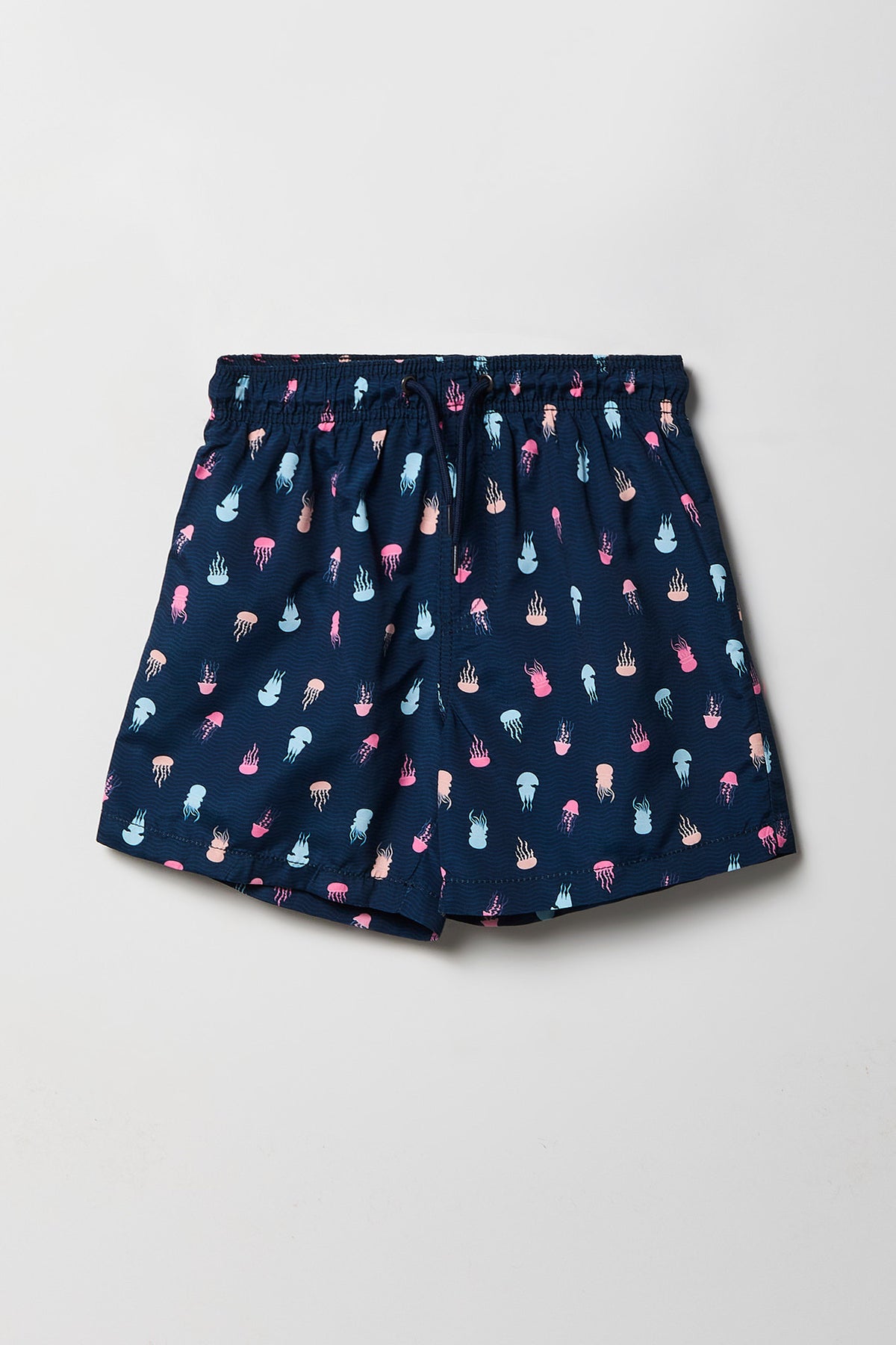 Boys Printed Swim Short - Navy