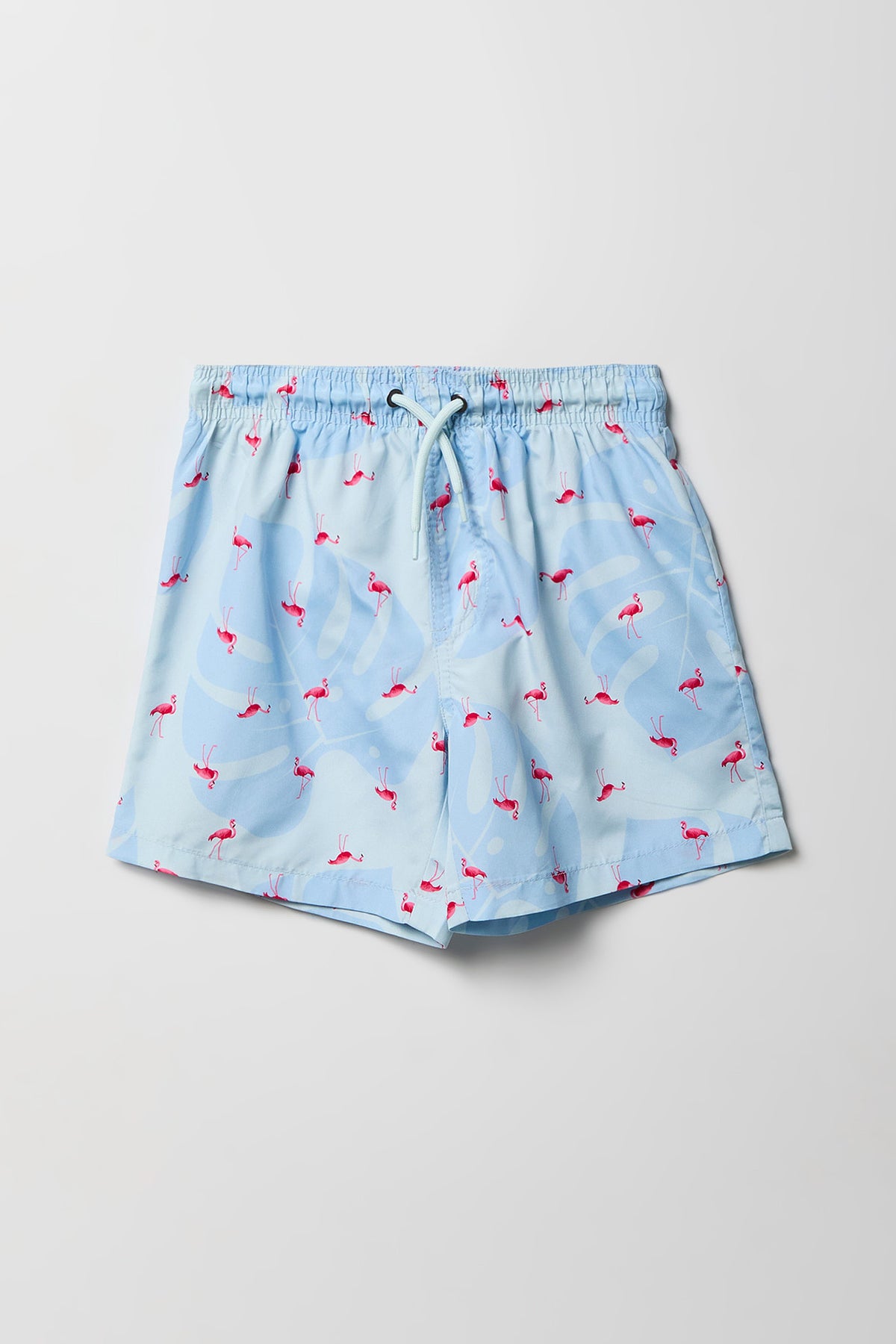 Boys Printed Swim Short - Light Blue