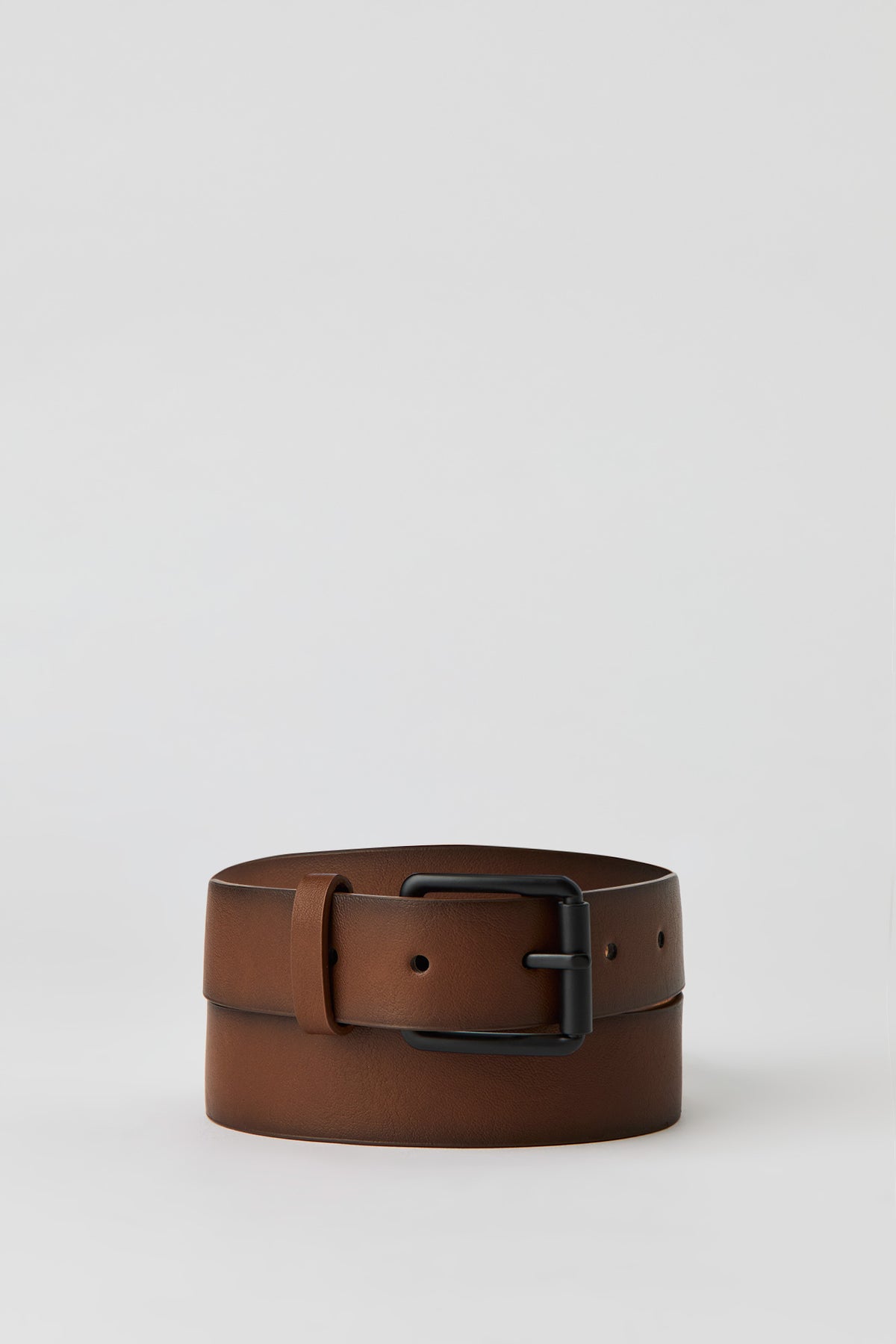 Faux Leather Belt - Brown