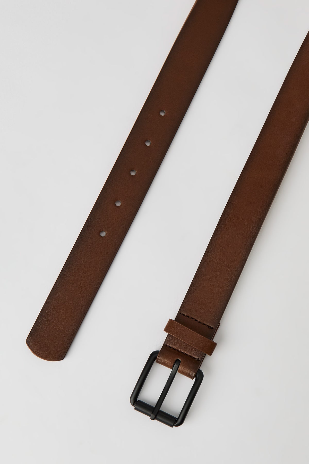 Alt View 2. Faux Leather Belt - Brown