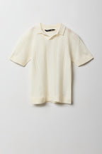 Boys Textured Striped Polo