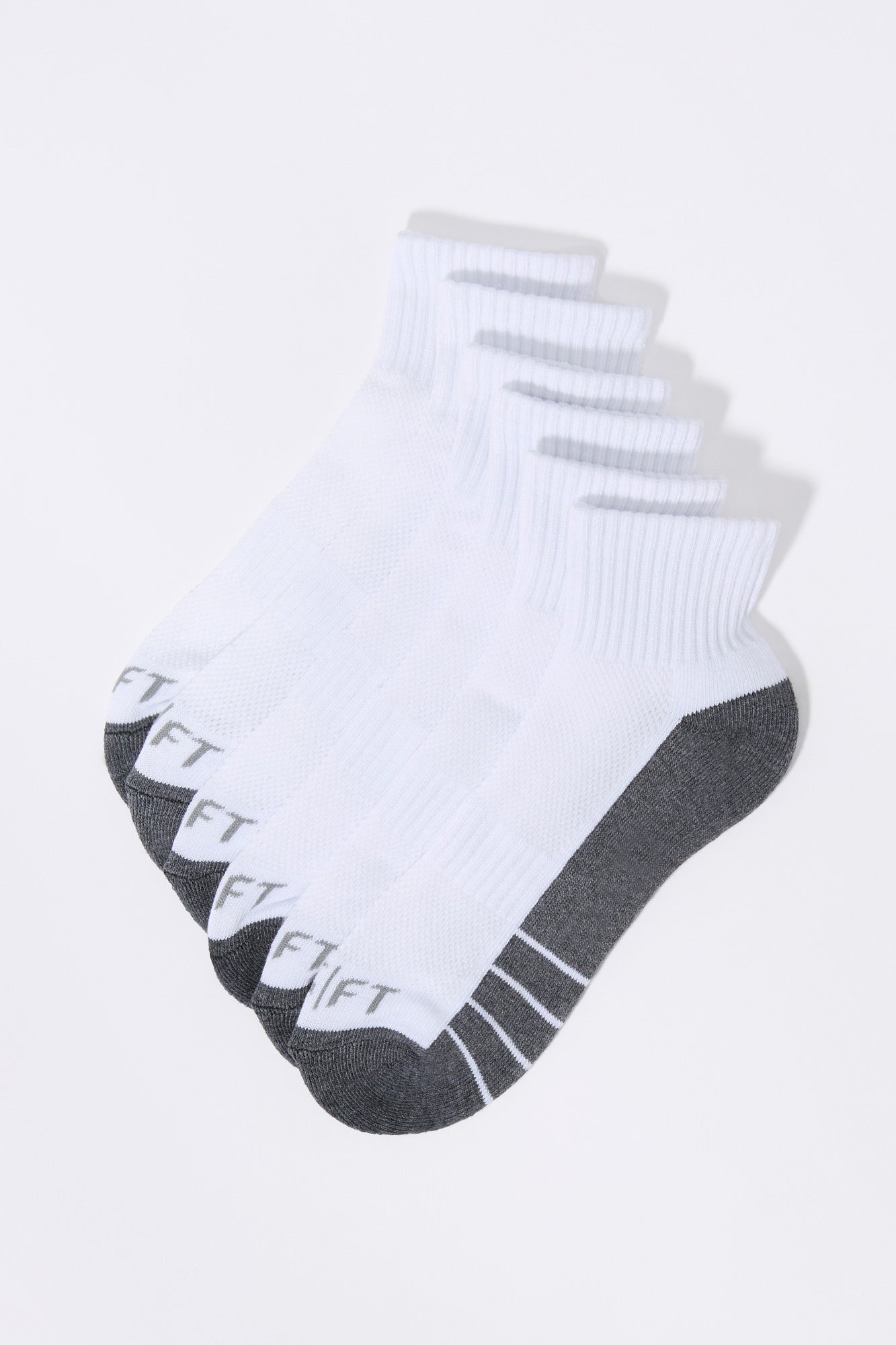Boys White Athletic Ankle Socks (6 Pack)