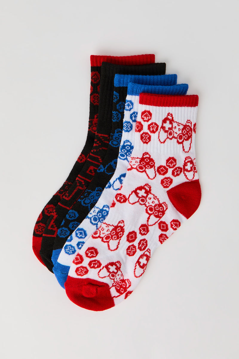 Chaussettes à imprimé Gaming pour enfant (5 paires)