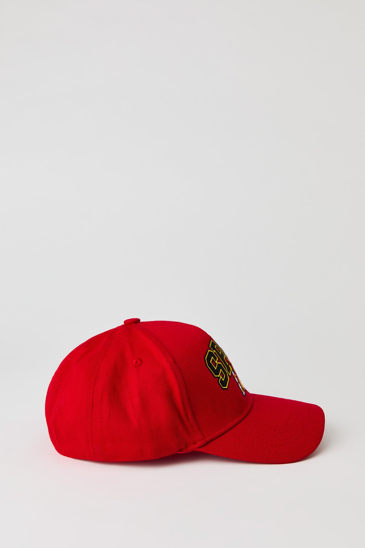 Alt View 2. Kids Spain Embroidered Baseball Hat - Dark Red