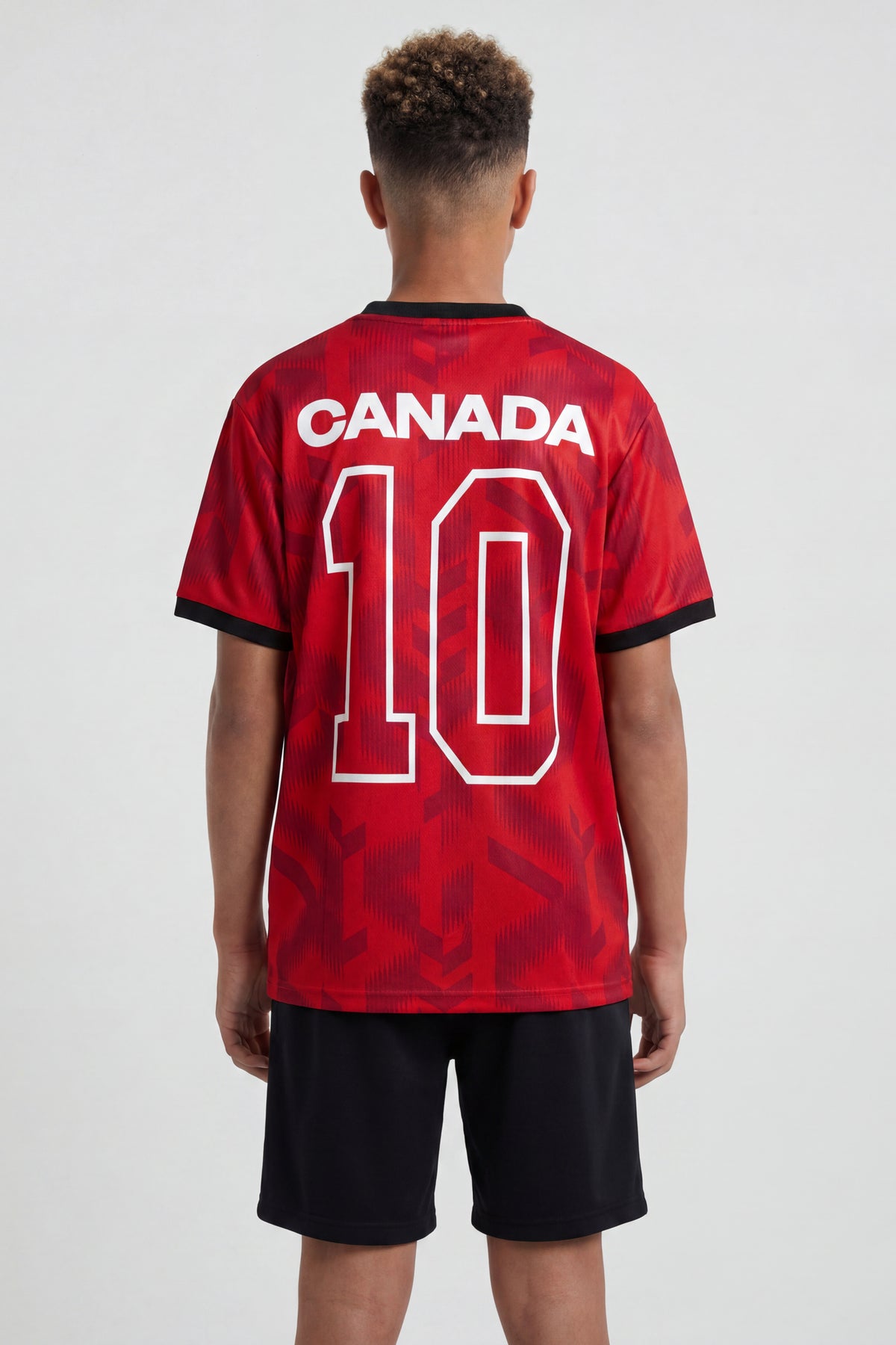 Alt View 2. Kids Canada Soccer Graphic Mesh Jersey - Red