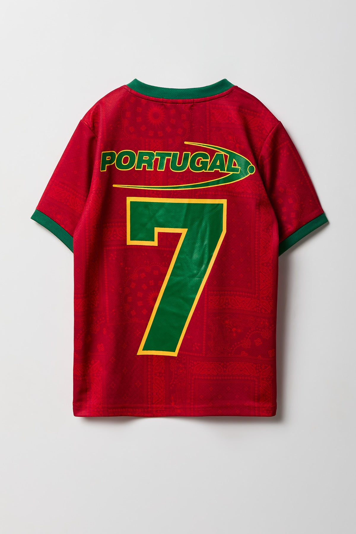 Alt View 4. Kids Portugal Graphic Mesh Jersey - Red