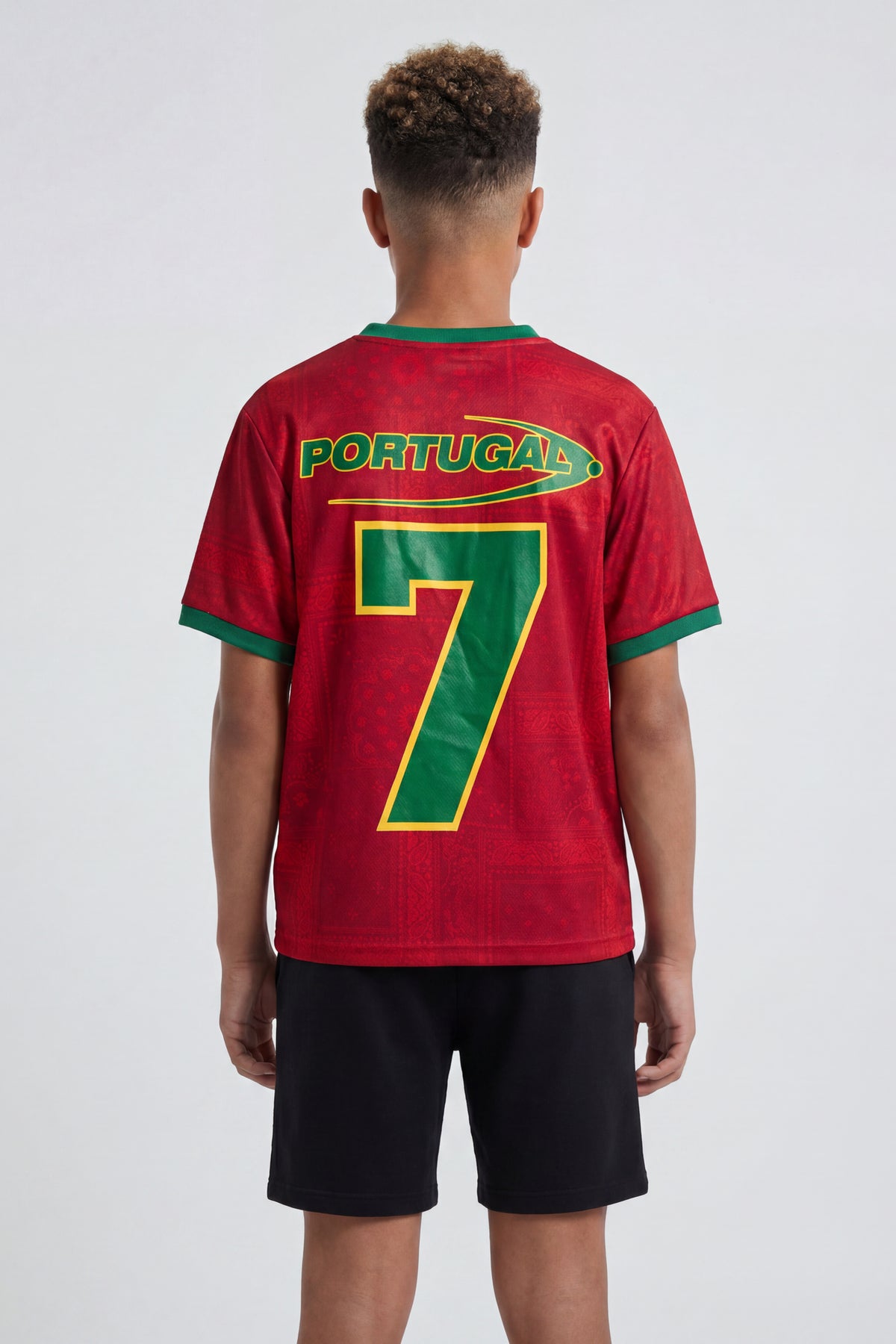 Alt View 2. Kids Portugal Graphic Mesh Jersey - Red
