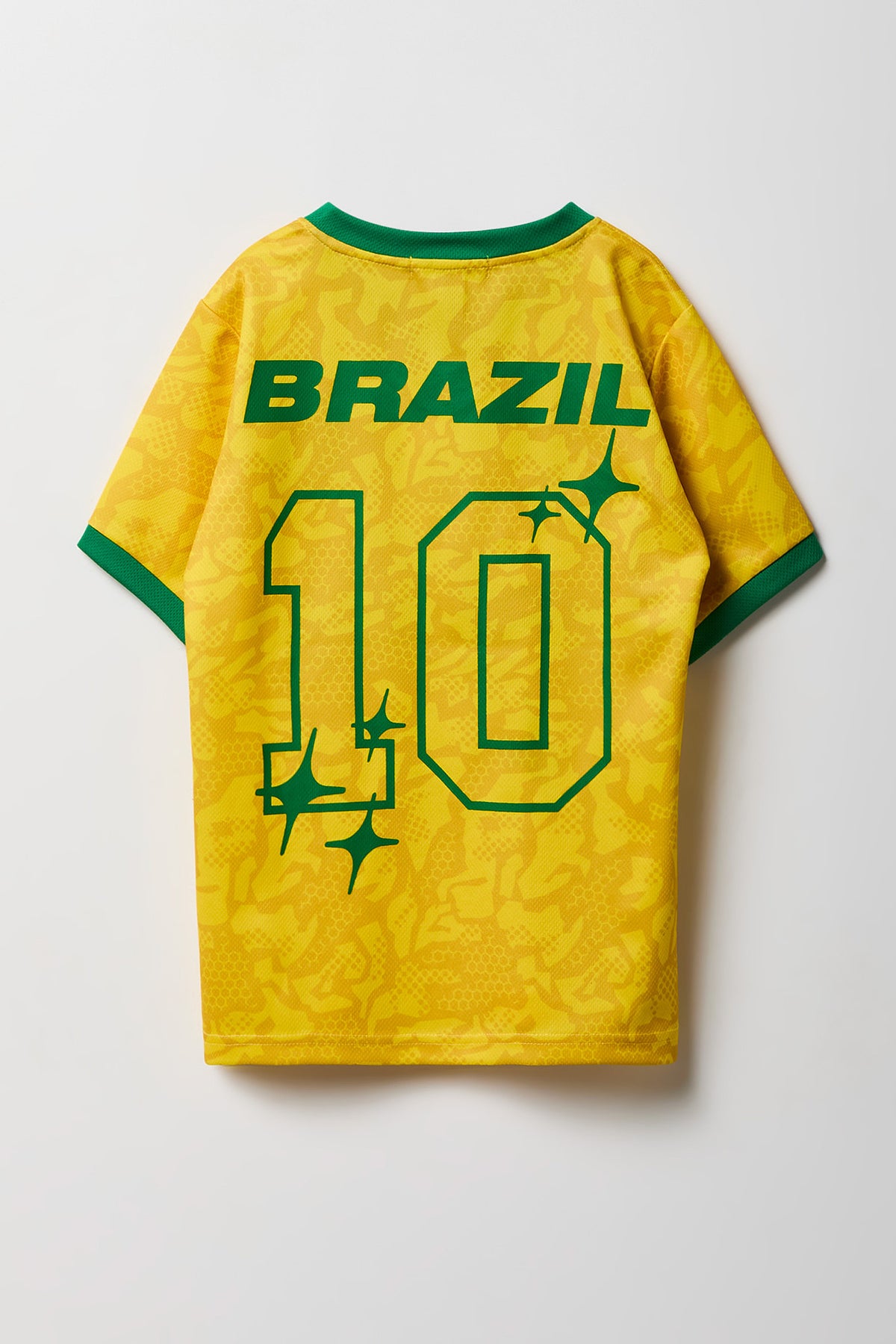 Alt View 4. Kids Brazil Graphic Mesh Jersey - Yellow