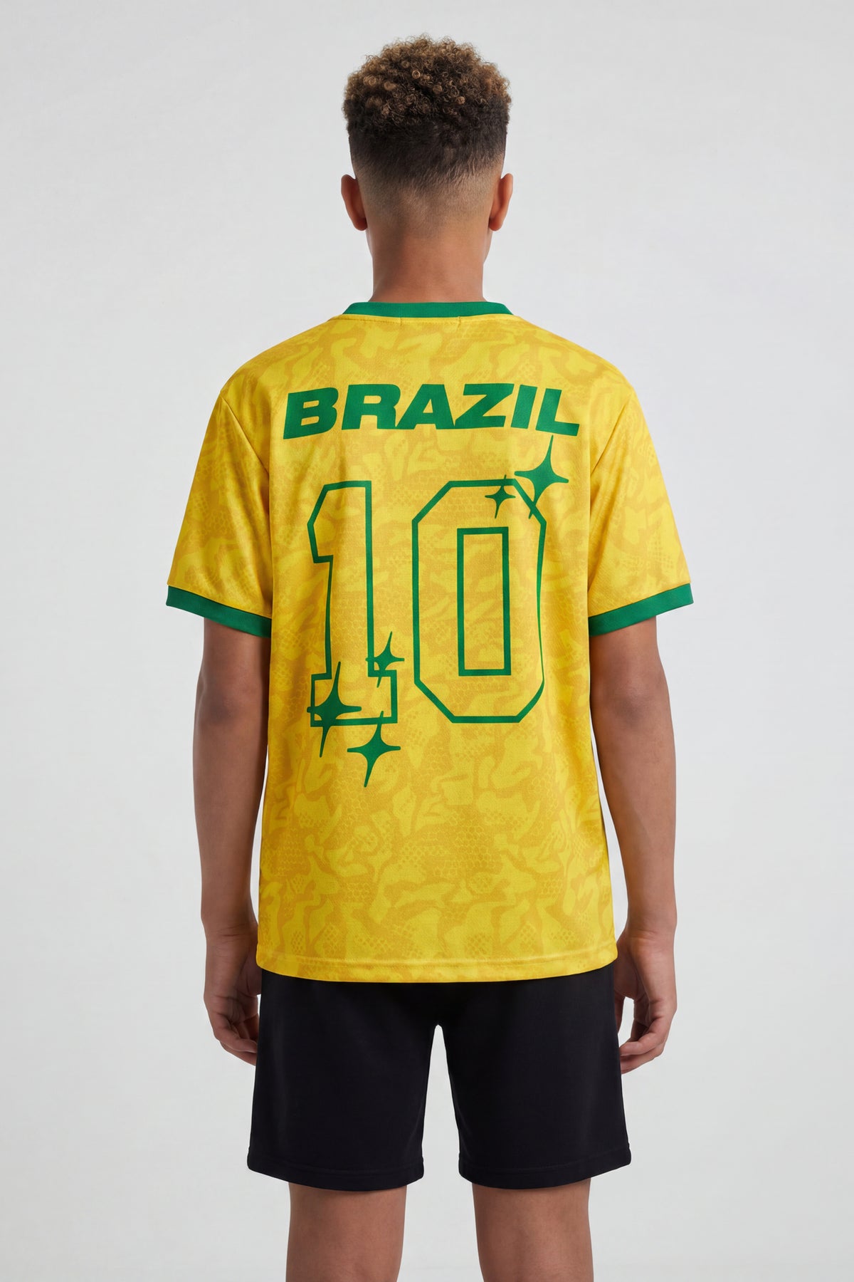 Alt View 2. Kids Brazil Graphic Mesh Jersey - Yellow