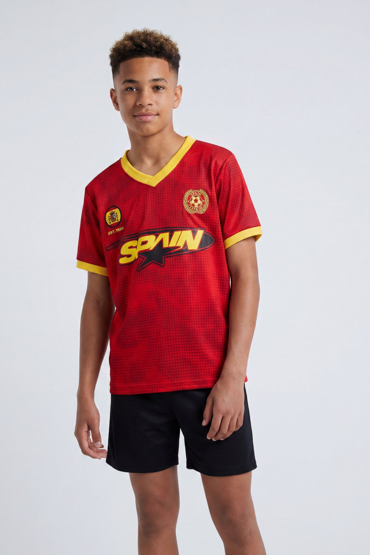 Kids Spain Graphic Mesh Jersey - Red