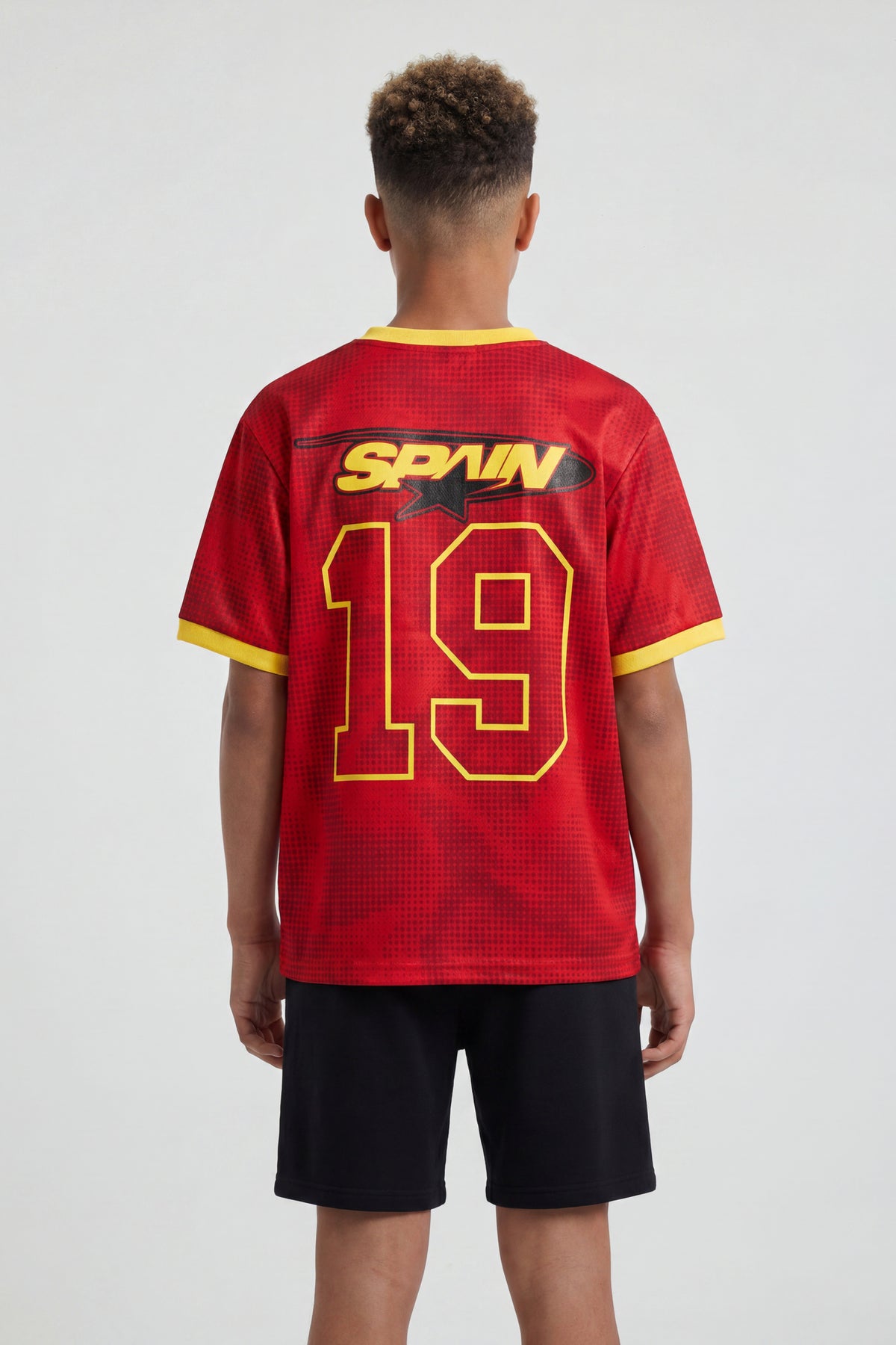 Alt View 2. Kids Spain Graphic Mesh Jersey - Red