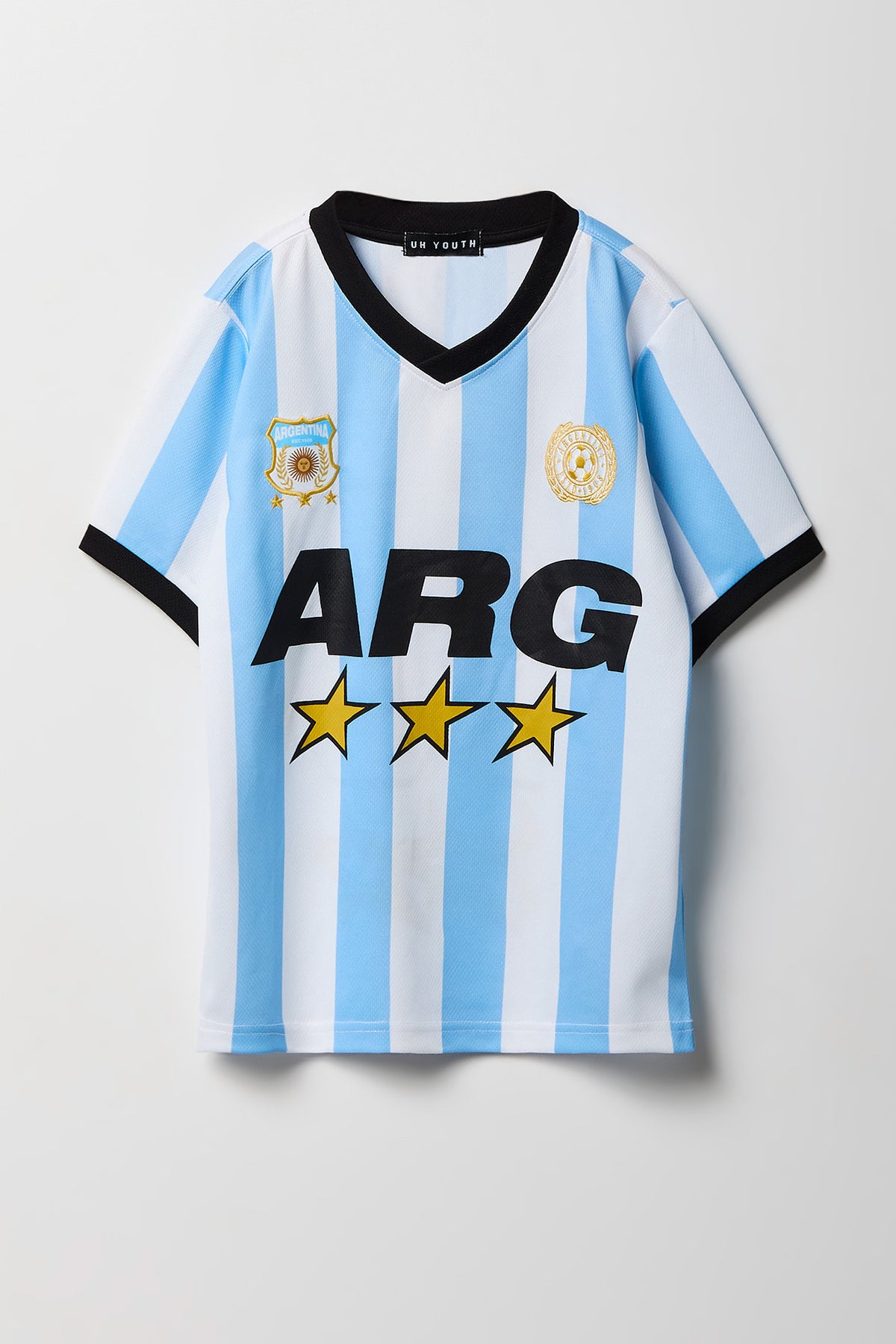 Kids Argentina Graphic Mesh Jersey - Light Blue