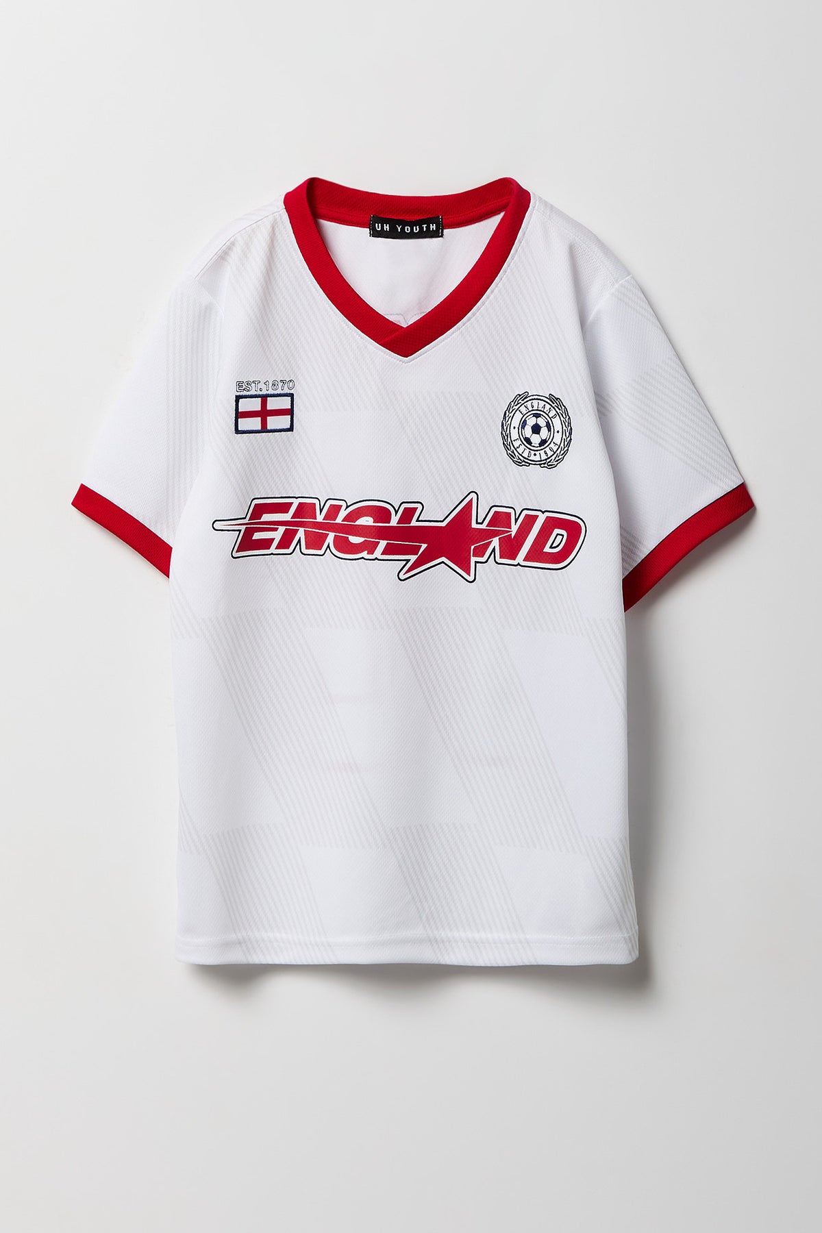 Alt View 3. Kids England Graphic Mesh Jersey - White
