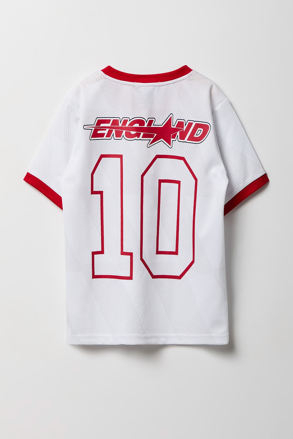 Alt View 4. Kids England Graphic Mesh Jersey - White