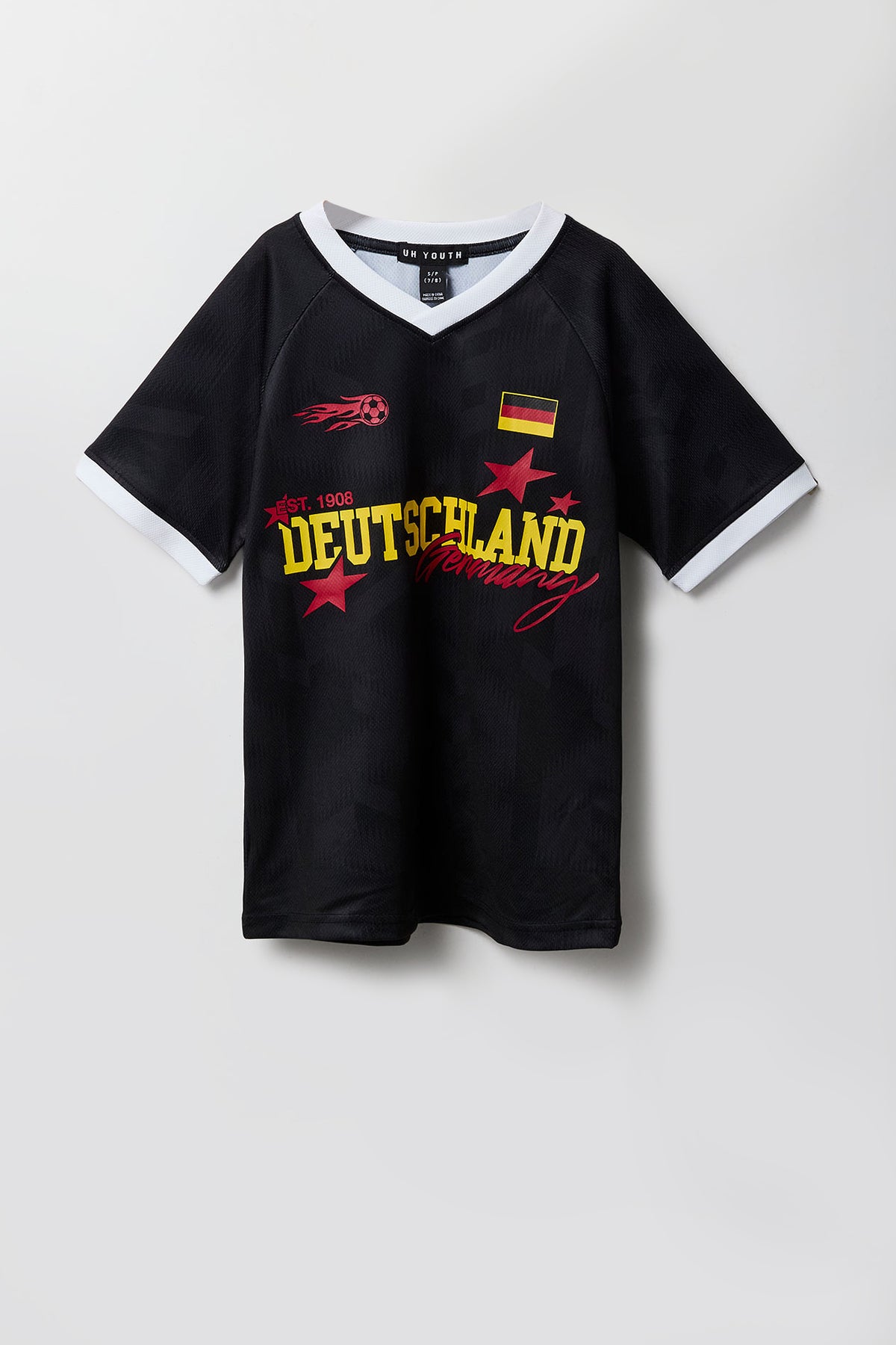 Jersey de soccer en filet à imprimé Allemagne pour enfants