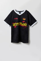 Jersey de soccer en filet à imprimé Allemagne pour enfants