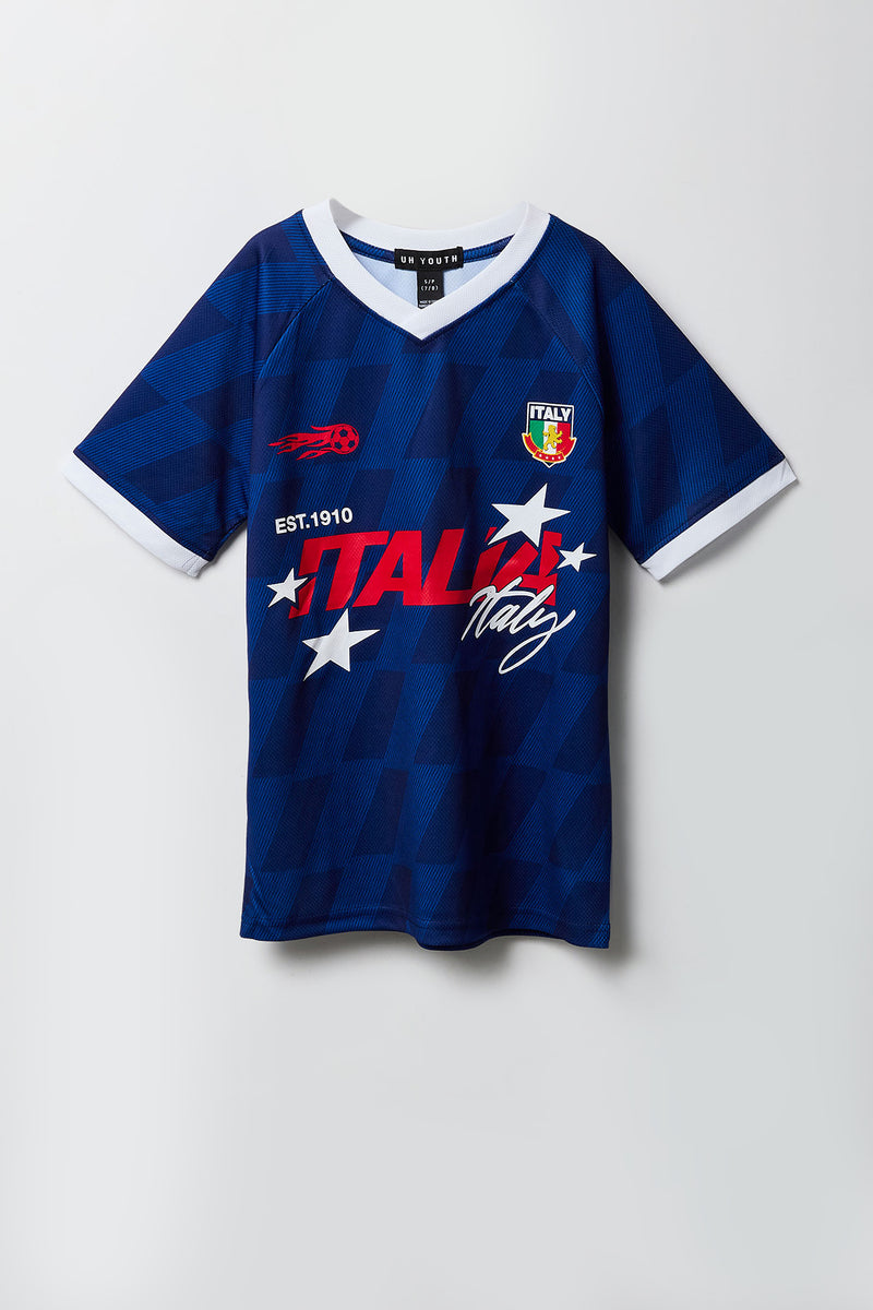 Kids Italy Graphic Mesh Soccer Jersey