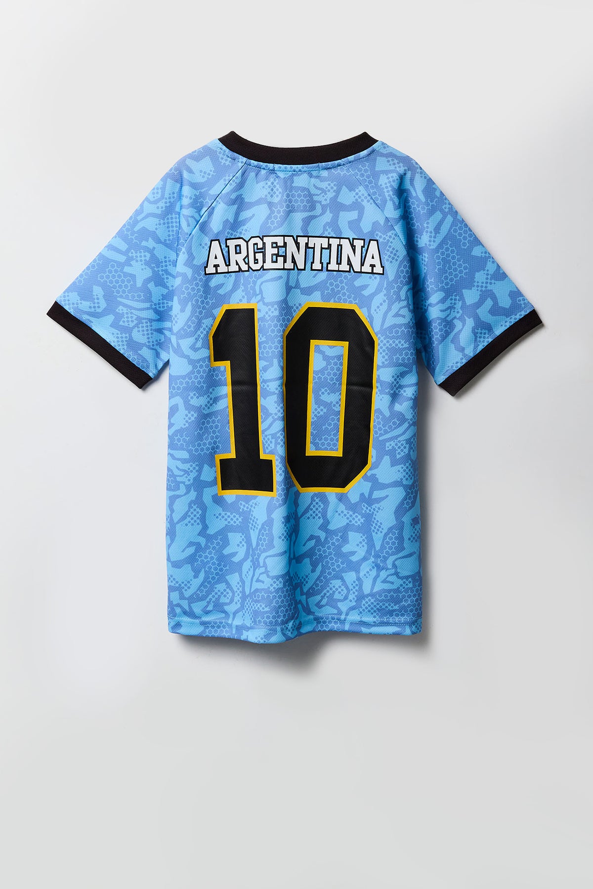 Alt View 2. Kids Argentina Graphic Mesh Soccer Jersey - Light Blue