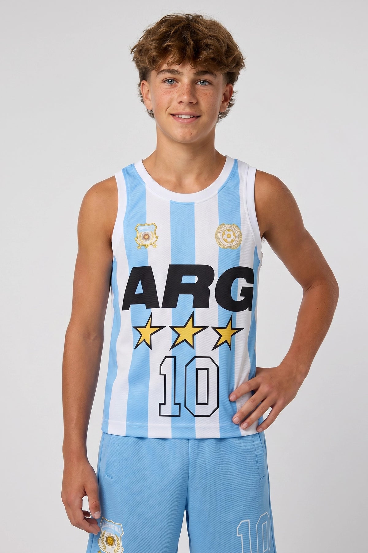 Débardeur en filet à imprimé Argentine pour enfant