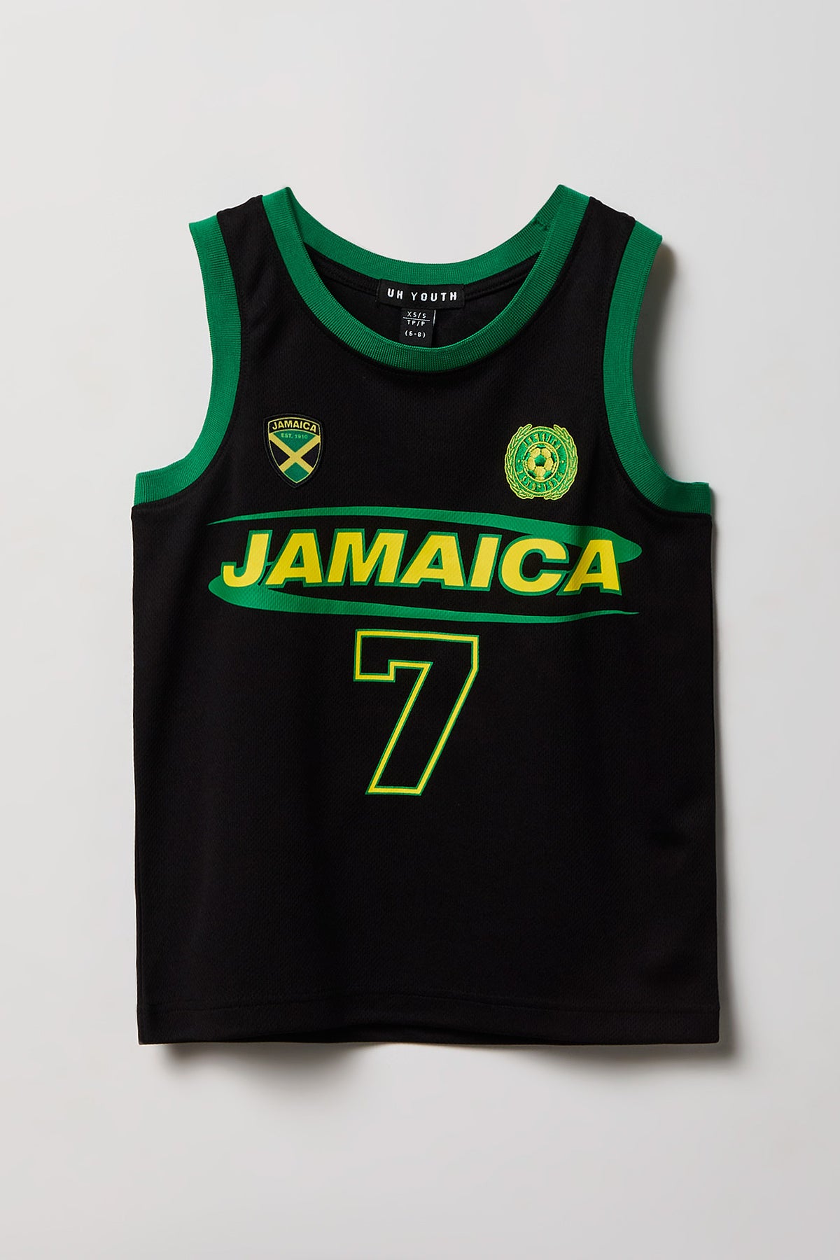 Alt View 3. Kids Jamaica Graphic Mesh Tank - Black