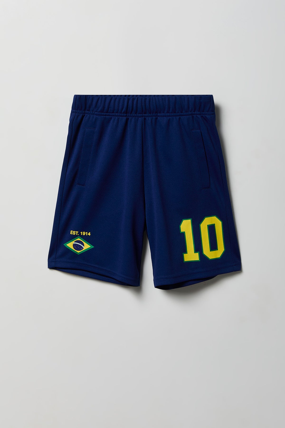 Vue alternative 3. Short en filet à imprimé Brésil pour enfant