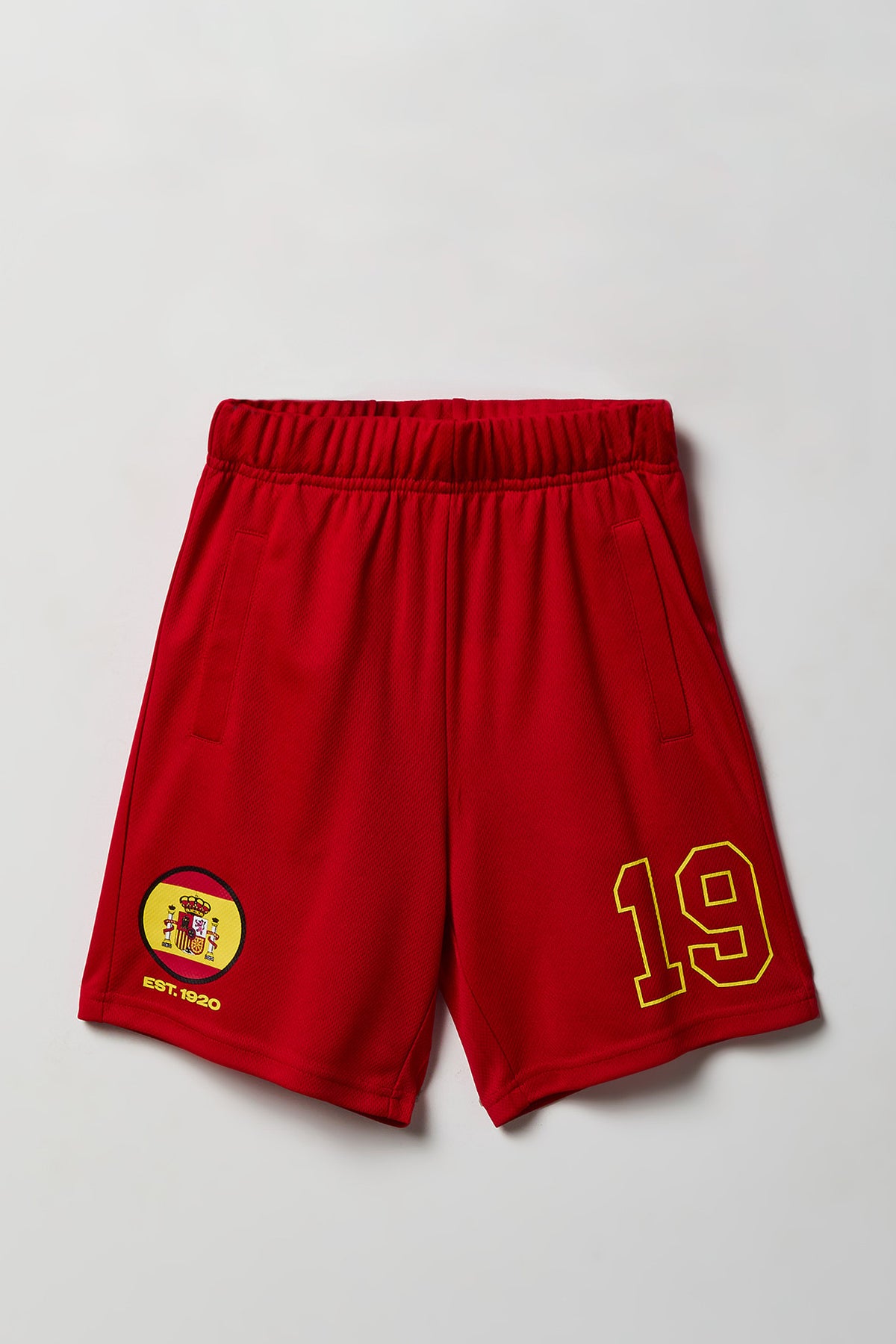 Vue alternative 3. Short en filet à imprimé Espagne pour enfant