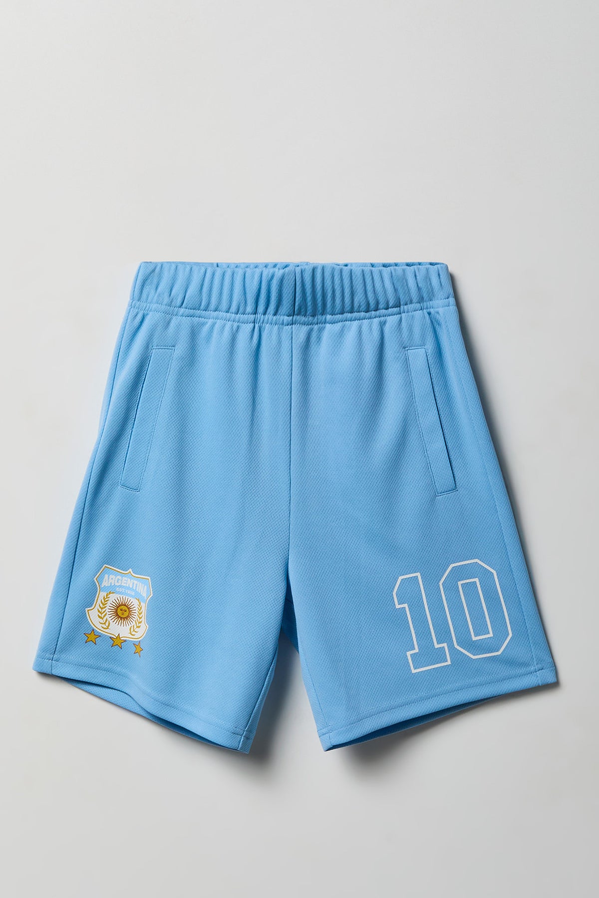 Alt View 3. Kids Argentina Graphic Mesh Short - Blue