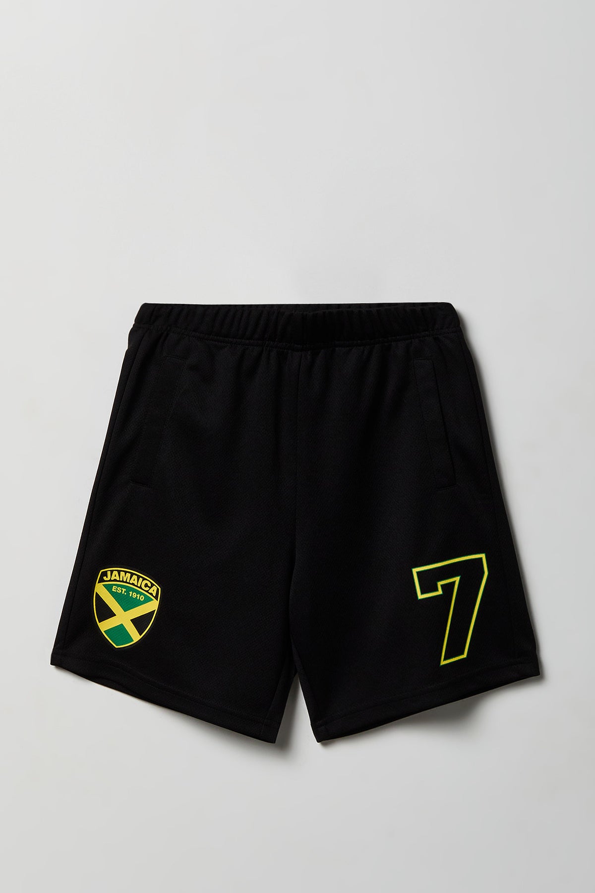 Alt View 3. Kids Jamaica Graphic Mesh Short - Black