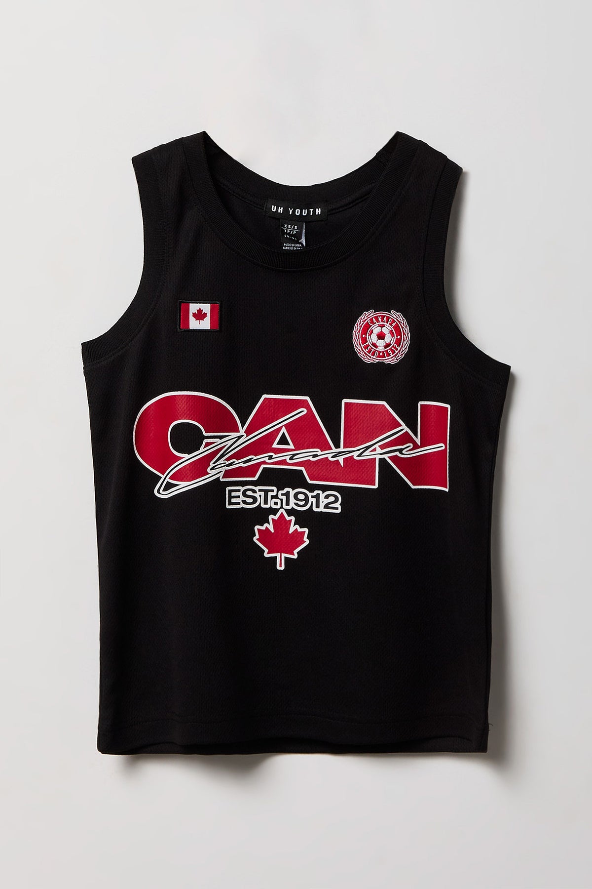 Alt View 3. Kids Canada Graphic Mesh Tank - Black